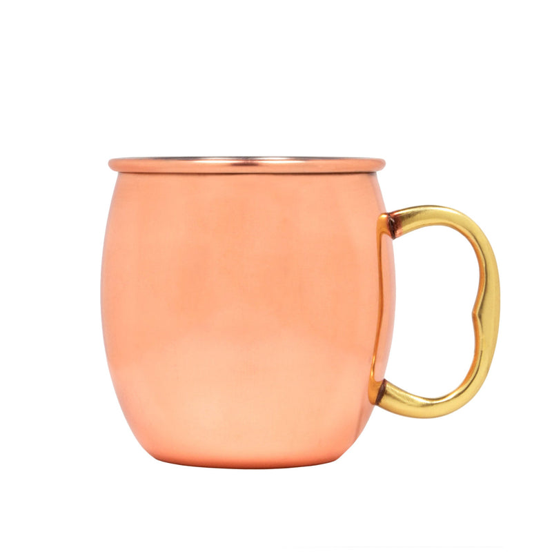 Kopparmugg med guldfärgat handtag 600 ml Barkonsult